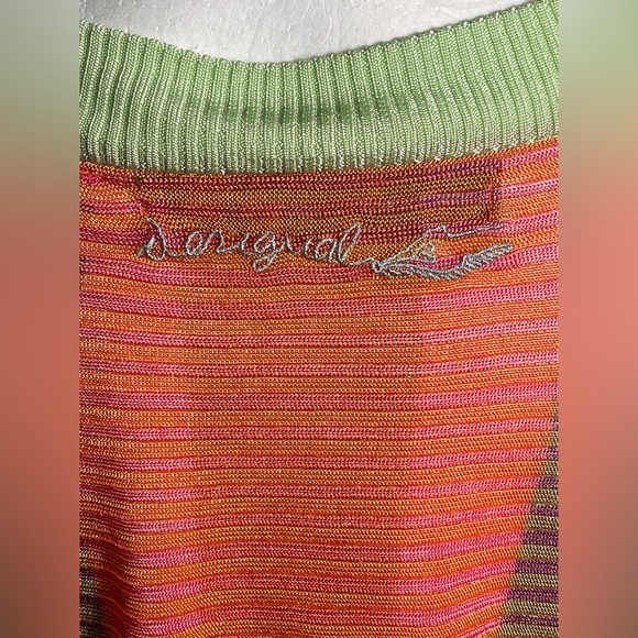 Desigual Vintage Y2K Colorful Striped Knit Dress M/L - Picture 6 of 11